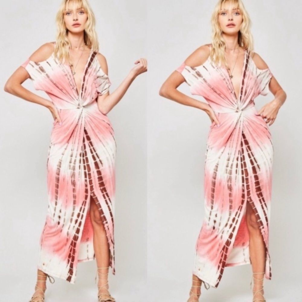 Tie Dye Twist Maxi Dress